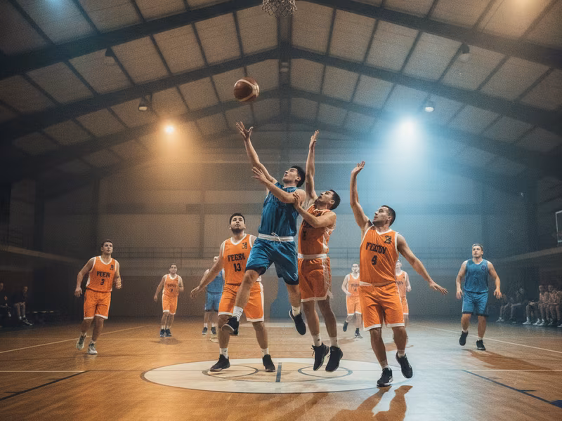 A Corvin Ballers kosárcsapat akció közben
